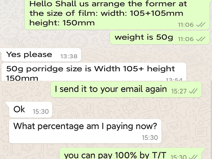 Conversation with our british customer